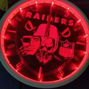 Raiders predator wall clock